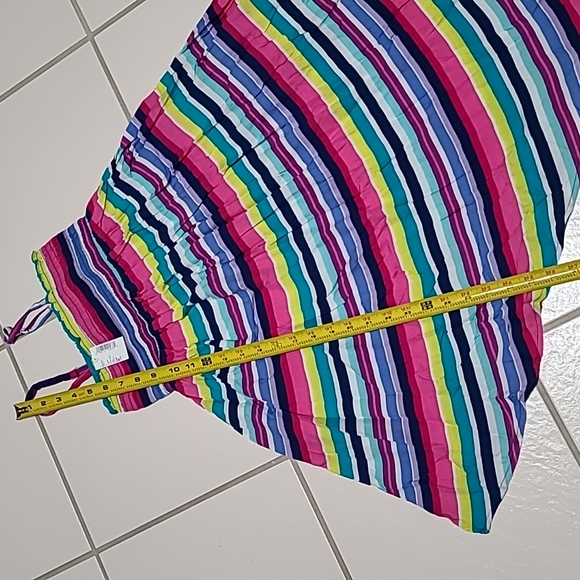 NWT Children's Place Multicolor Peruvian Stripes size M 7/8 Hi Low Maxi Dress - Picture 7 of 7